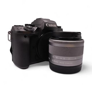 CAMARA CANON EOS M5 PC2258 + OBEJTIVO CANON 15-45MM+ 4 BATERIAS Y 2 CARGADORES