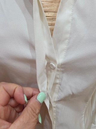 Blusa Carolina Herrera Blanca Talla M