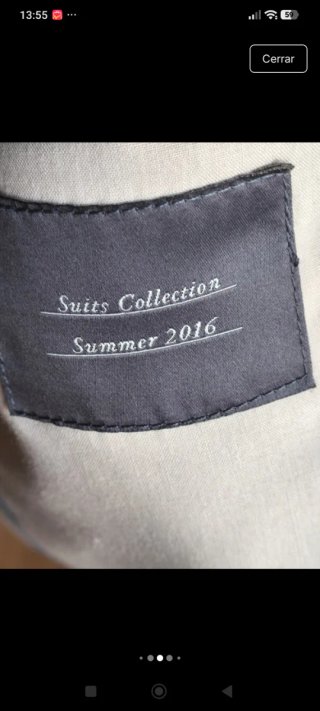 Traje Zara Man Lino Gris Azul