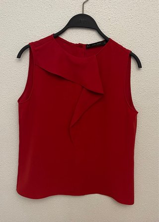 Blusa Zara Roja Talla S