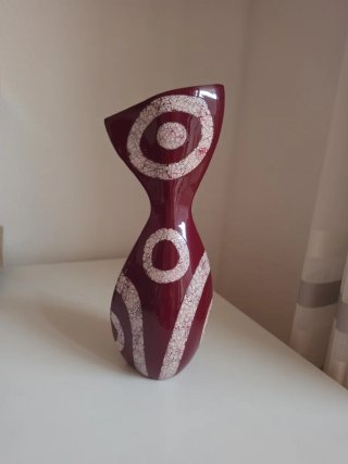 Juego de 5 jarrones decorativos rojos