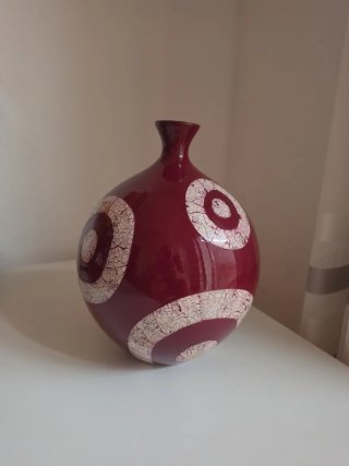 Juego de 5 jarrones decorativos rojos