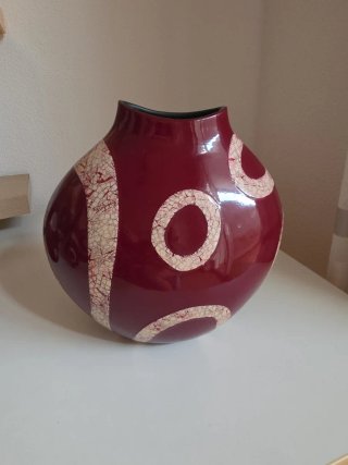Juego de 5 jarrones decorativos rojos