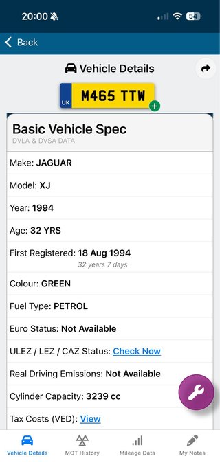 Targhe inglesi originali Jaguar XJ da collezione