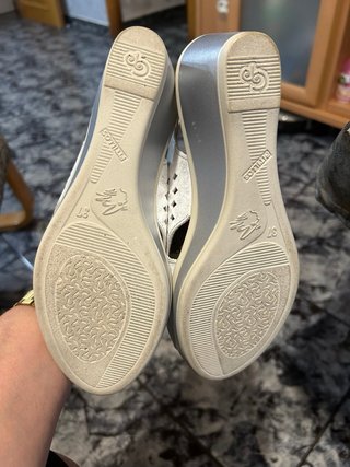 Sandalias Pitillos Talla 37 Beige/Plata