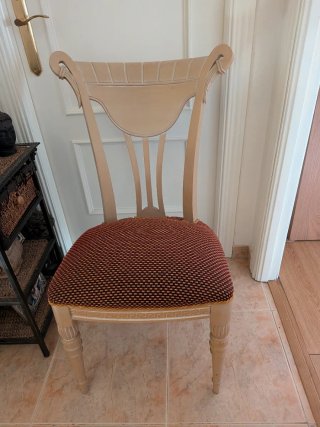 Sillas de comedor madera y tela