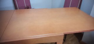 Sillas de comedor tapizada burdeos