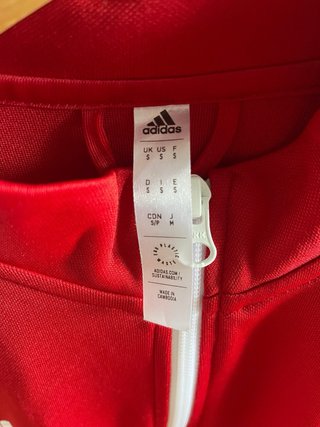 Chaqueta Deportiva Adidas Roja Talla S