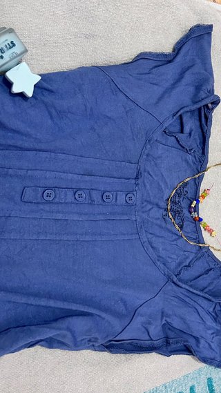 Blusa vintage azul talla S