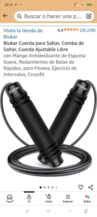 Cuerda de saltar Blukar con bolsa