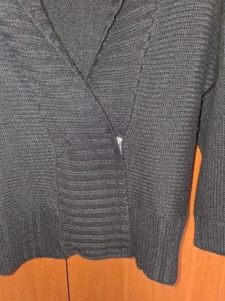 Cardigan Zara Donna Nero Taglia M