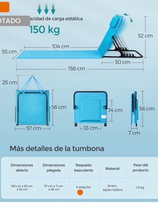 Juego de 2 Tumbonas