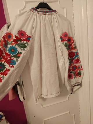 Blusa Bordada Algodón Talla Única