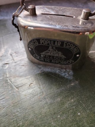 Hucha Antigua Banco Popular Español Caja Ahorros