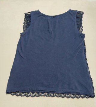 Camiseta encaje azul marino Talla S