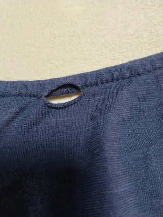 Camiseta encaje azul marino Talla S