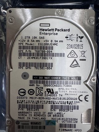 8x 1.2TB 2.5"HDD SEAGATE/HGST/TOSHIBA SAS 12Gb
