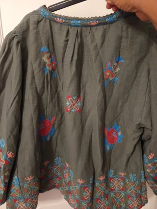 Chaqueta India Bordada Talla Única