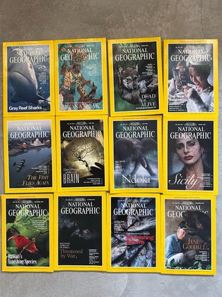 National Geographic magazines 1995.