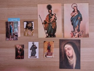 Estampas religiosas para intercambio