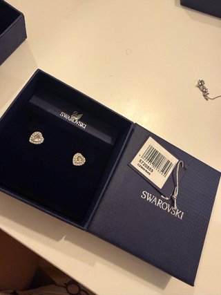 Pendientes y collar Swarovski corazón