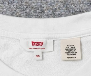 Sudadera Levi's blanca Vintage Talla XS