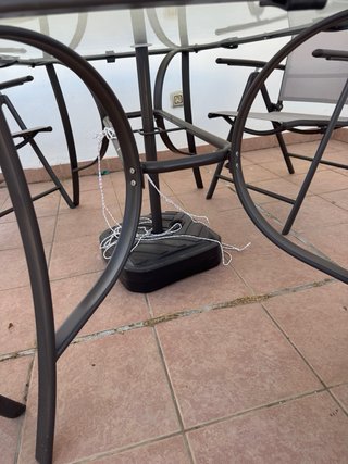 Conjunto mesa jardín a estrenar