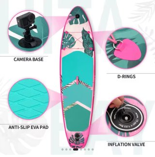 Tabla Padel Surf Hinchable Rosa