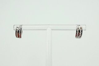 Pendientes Oro Blanco 18k Circonitas 2.52 gr