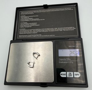 Pendientes Oro Blanco 18k Circonitas 2.52 gr