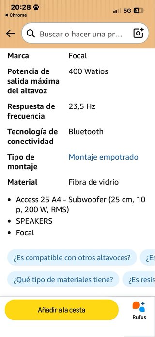 Subwoofer Focal ACCESS 25A4