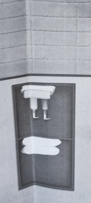 Nicho para baño acero inoxidable negro.