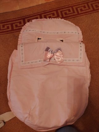 Saco Maxi-Cosi rosa con lazo
