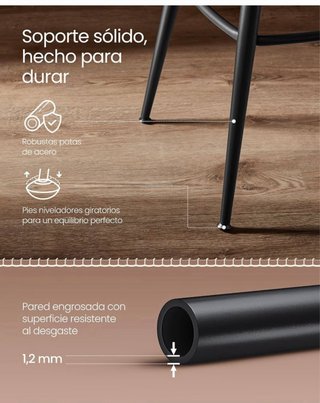 Taburetes de Bar Cuero y Metal Marrón Negro