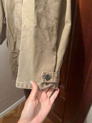 Trench largo beige oversize nuevo