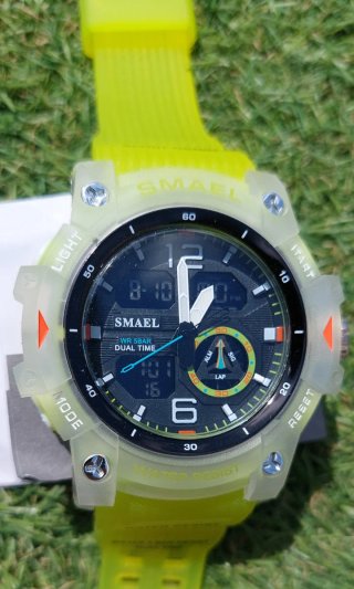 Reloj Deportivo Smael Dual Time Amarillo