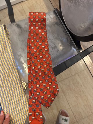 Corbata Hermes Roja Tambores