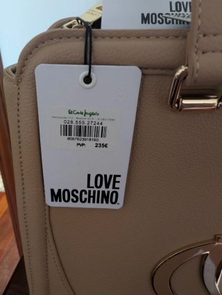 Bolso Love Moschino Beige Dorado Nuevo