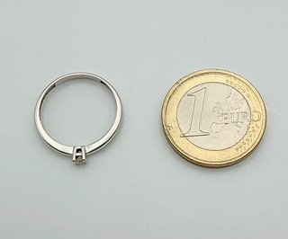 Anillo Oro Blanco 18k Circonita 1.48 gr