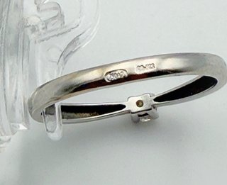 Anillo Oro Blanco 18k Circonita 1.48 gr