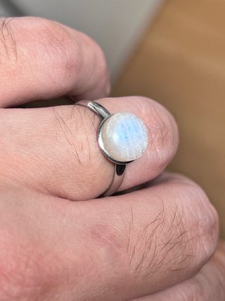 Anello Pietra di Luna Naturale
