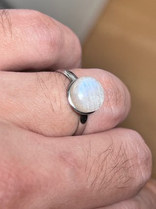 Anello Pietra di Luna Naturale