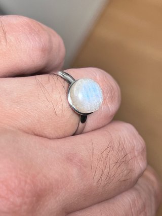 Anello Pietra di Luna Naturale