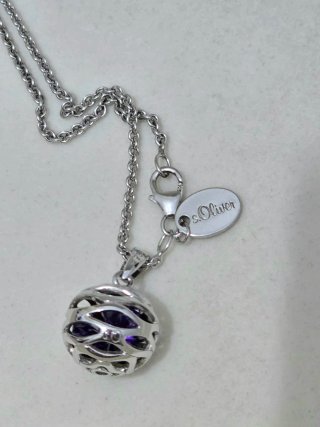 Collar Plata 925 con Colgante Esfera