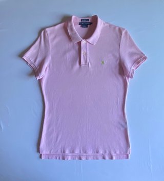Ralph Lauren The Skinny Polo Rosa Pastel Talla L