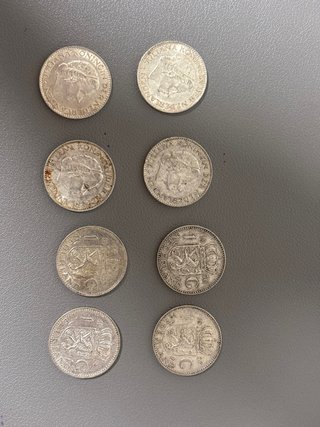 Lote 8 Monedas Florines Holandeses Plata