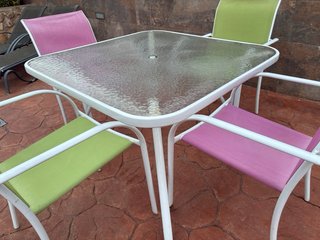 Conjunto Mesa y 4 Sillas Exterior