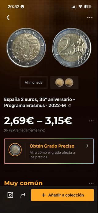 Moneda 2€ España 2022 Erasmus