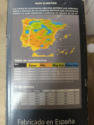 ESTUFA ELÉCTRICA HJM ETE08 1000W