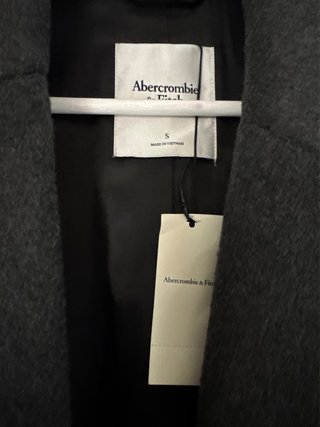 Abrigo lana Abercrombie & Fitch gris